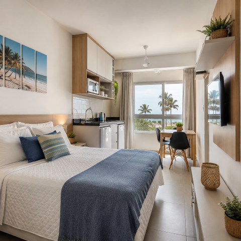 Kitnet a 100m da praia - Centro